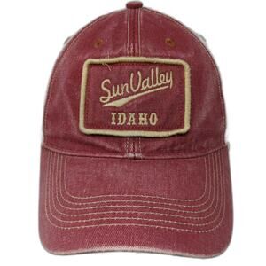 Legacy Red Trucker Hat One Size Sun Valley Idaho Mesh Back Snapback Green Brim